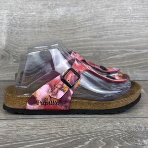 Birkenstock Papillio Gizeh Tie Dye Floral Women’s Sz 7/EU 38 Slip On Sandals